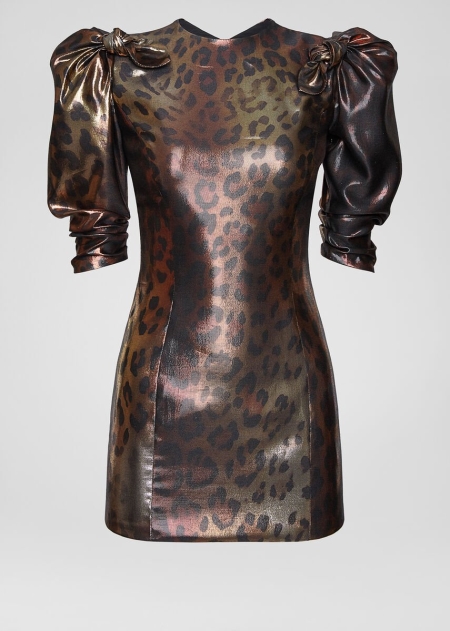 Rochie Mini Versace Versace Pop Animalier Print Dama | MBSUZRW-96